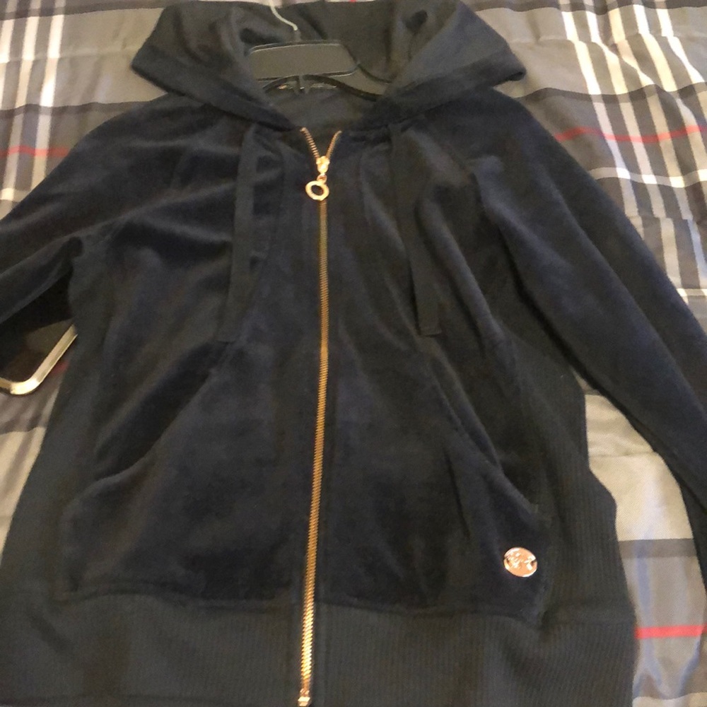 Black velvet sweatshirt
